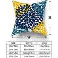 thumbnail image 5 of Navy Blue Yellow Pillow Covers 16x16 Teal Yellow Dahlias Flowers Throw Pillow Modern Farmhouse Rustic Pillow Cases Set of 2 Home Decor for Living Room Bedroom Couch Cushion Outdoor, 5 of 6
