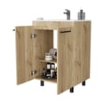 thumbnail image 6 of FM FURNITURE Selma Freestanding Vanity Cabinet Engineered Wood Light Oak, 6 of 7