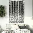 thumbnail image 3 of Geometric Tapestry, Diagonal Rounded Circles Pattern Wavy Random Lines Motif Monochrome Modern, Wall Hanging for Bedroom Living Room Dorm Decor, 40W X 60L Inches, Black Off White, by Ambesonne, 3 of 5