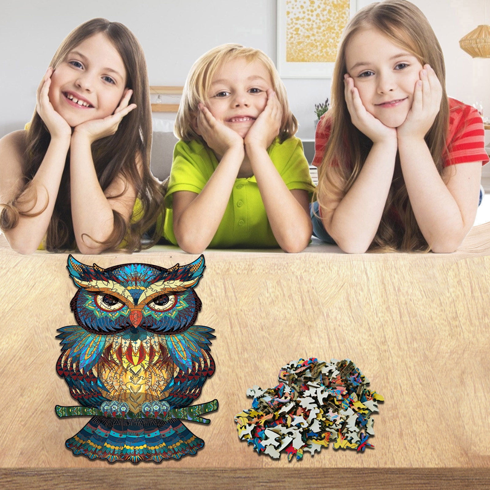 EGNMCR Wooden Puzzle Unique Shape Adults And Kids 200 Paper puzzle