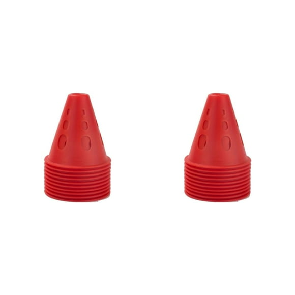 Becaristey 10pack/lot Stade Marquage Agilité Entraînement Marqueur Durable et Résistant aux Intempéries Solution Rouge 2Set