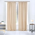 thumbnail image 1 of EcoNesxp 84" 2 Panel Living Room Curtains x Tie Top Door Window Treatments Wide Light Filtering Inch Linen, 1 of 5
