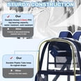 thumbnail image 3 of Soda Candy Clear Backpack Heavy Duty Stadium Approved See Through Book Bag Large Pvc Waterproof Transparent Bookback with Reinforced Strap for Work Security Concerts College, Navy, 3 of 8