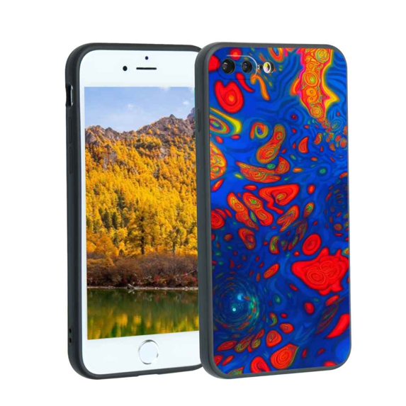 Compatible with iPhone 8 Plus Phone Case, Trippy-Psychedelic-8 Case Silicone Protective for Teen Girl Boy Case for iPhone 8 Plus