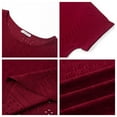 thumbnail image 6 of UVN T Shirts for Women Summer Short Sleeve Eyelet Tops Dressy Casual Crewneck Blouses, 6 of 9