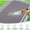 thumbnail image 5 of Outdoor Rug Reversible Portable Plastic Straw Camping Rugs for Outside RV,Large Waterproof Outdoor Area Rugs for Patio,Deck,Porch,Balcony(5'x 8',White&Gray), 5 of 7