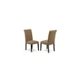 thumbnail image 3 of 5-Piece Dinette Set - Linen Fabric Chairs & Walnut Table - Kitchen Dining Room Set, 3 of 5