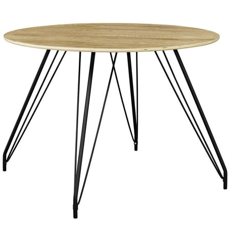 Industrial Style Kitchen Table Industrial Country Cottage Farm Beach House Kitchen Dining Room Dining Table, Wood Metal Steel, Natural ()