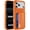 Orange, variant on Dteck Hidden Wallet Back Case for iPhone 17 Pro Max,Shockproof TPU+PC Case with Credit Card Slot RFID Blocking Kickstand Cover,Blue