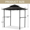 thumbnail image 6 of AECOJOY 8' x 5' Outdoor Grill Gazebo with Vented Top, Double Tier BBQ Canopy Gazebo-Black, 6 of 8