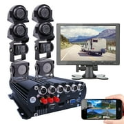 JOINLGO 8-CH GPS WiFi 4G 1080N Mobile Vehicle Car DVR Video Recorder Kit with 8pcs 1080P Car Camera 10 inch Screen Remote View on PC Phone for Truck Van Bus RV Fleet
