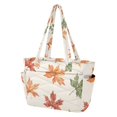 thumbnail image 2 of FORMRS Tote Bag for Women Quilted Large Capacity Travel Work Carry On Shoulder Handbag, Brown Autumn Leaves, 2 of 7