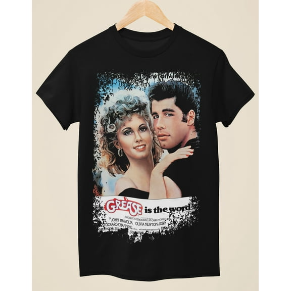 Grease - Movie Poster Inspired Unisex Black T-Shirt