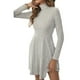 thumbnail image 1 of Dinheiro Vestido tipo suéter ajustado de manga larga con cuello alto para mujer, m, 1 of 7