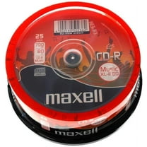 Maxell CDR XL II 700MB 52x Speed 80 Min Digital Audio Recordable Music CD Discs Spindle Pack 25