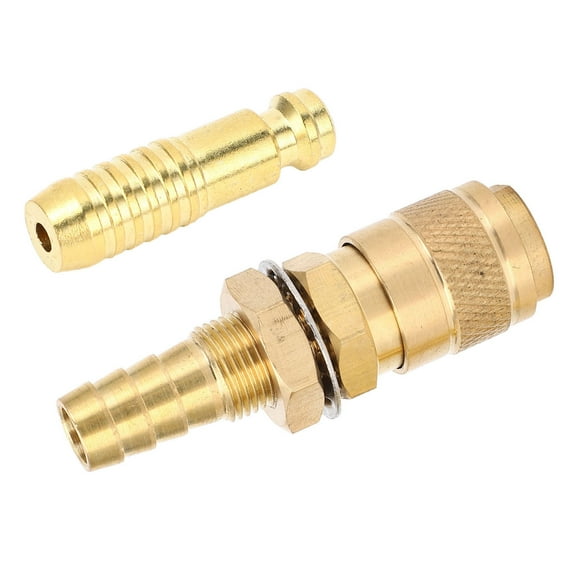 Water Cooled Gas Adapter, Water Cooled Quick Connector, Portable Brass Welding Torch Connector with Efficient Connection for PTA DB MIG TIG