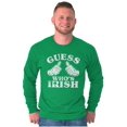 thumbnail image 5 of Funny Guess Who's Irish St Paddys Long Sleeve TShirt Men Women Brisco Brands S, 5 of 6