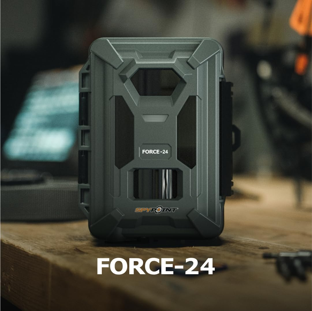 Spypoint Force-24MP Non-Cellular Trail Camera, 70ft Detection Range Bundle with Solar Panel and Card Reader (3 Items)