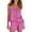 Hot Pink, variant on Costeam Womens Solid Button Front Pocket Blouse and Casual Short Two Piece Outfit Elastic Waist Shorts Side Pockets Loose Fit Lightweight Summer Casual Co Ord Set