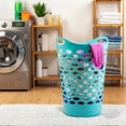 Mainstays 2 Bushel Flexible Round Laundry Hamper, 8 Pack, Teal