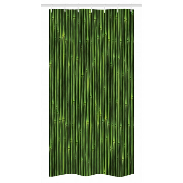 Bamboo Stall Shower Curtain, Bamboo Stems Pattern Tropical Nature