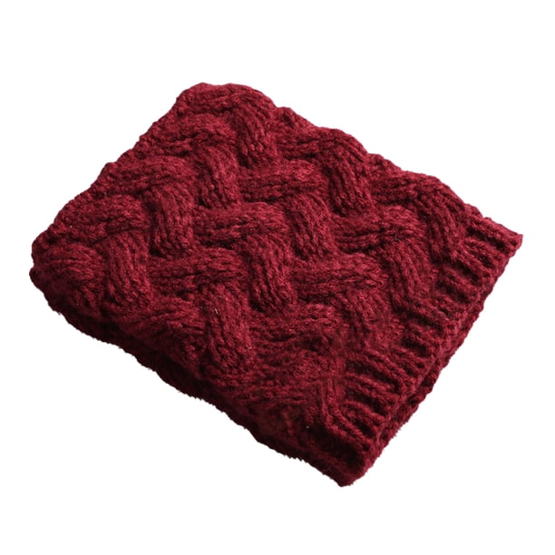 Cateissary Cubierta calentadora de piernas para invierno, cubiertas envolventes para piernas al aire libre, accesorio de ropa, puños cortos de Suministros térmicos Vino rojo