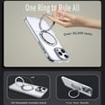 thumbnail image 5 of KOMI Étui Anneau Magnétique pour 16 Pro Max, Compatible avec MagSafe avec Support Anneau à 360°, Étui de Protection Antichoc pour iPhone 16 Pro Max Transparent, 5 of 5