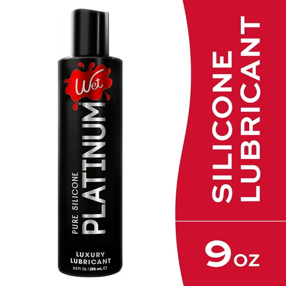 Wet Platinum Silicone-Based Lube, Ultra Long Lasting Premium Personal Lubricant, 9 fl oz