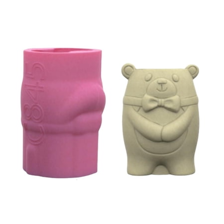 Osdhezcn Elegant Bear Garden Pots Mold Silicone Mould Sturdy Crafting Supplies Portable for Patio and Balcony Decoration