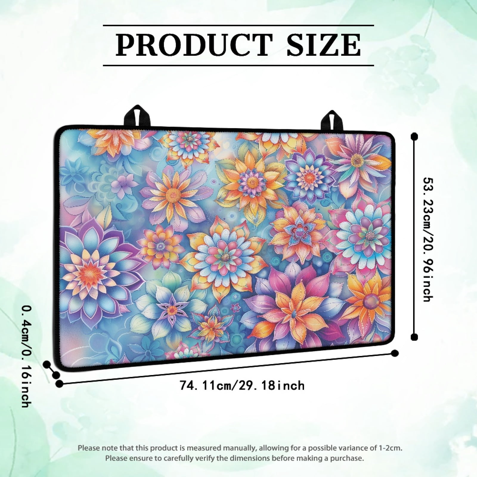 Renewold Stove Cover for Electric Glass Top Stove, Induction Electric Stove Top Protector Oil-proof Heat Resistant Washer Dryer Top Cover, 29'' x 21'', Bohemian Flower Blue