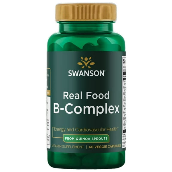 Swanson Real Food B-Complex 60 Veggie Capsules