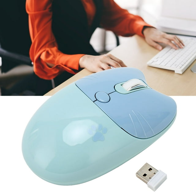 Wireless Mouse, BT 5.1 & 2.4GHz Dual Mode Silent Ergonomic Mouse, 3 Adjustable DPI, with Auto Sleep Mode, for PC Laptop Tablet