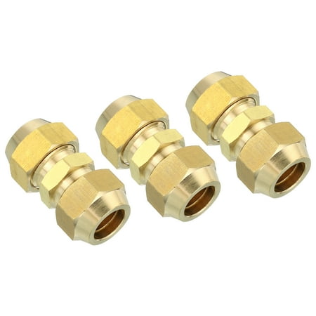 Uxcell 1/2 OD Brass Flare Union Connector 3… product image