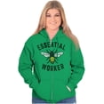 thumbnail image 3 of Save Bees Essential Workers Earth Day Zip Up Hoodie Men's Women's Brisco Brands 2X, 3 of 6