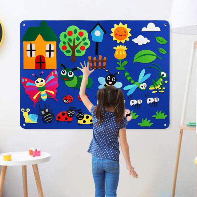 Tablero de Fieltro Yotijar Decoración de Pared Actividades DIY Juguetes de Historia