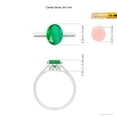 thumbnail image 5 of ANGARA Natural Oval Solitaire 1.5 ct Emerald Cocktail Ring in 14K White Gold for Women (Size-9x7mm) | May Birthstone, Birthday, Anniversary, Jewelry Gift for Women | Natural Emerald Ring, 5 of 9