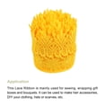 thumbnail image 3 of Uxcell 3.14 inch Wide 5 Yard Lace Ribbon Floral Pattern Yellow Embroidered Lace Trim for Sewing Making, Gift Wrapping, 3 of 5