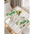 thumbnail image 5 of St. Patrick's Day Placemats Set of 8, Green Truck Lucky Shamrocks Flags Retro Placemats for Dining Table, Place Mats for Kitchen Tabletop, Waterproof Wipeable Dining Table Mats Set, 5 of 9