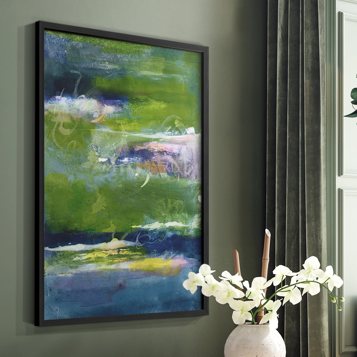 Bales of Color I Framed Print in Black Solid Wood Framed Print No Nail Hanging