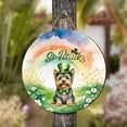 thumbnail image 4 of Happy St. Patrick’s Day Yorkshire Terrier with Green Hat Shamrocks Rainbow Round Wood Sign Yorkie Dog Lover Gifts Hanging Wall Home Decor - 03007, 4 of 5