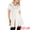 Beige, variant on DARING DIVA Women's Stylish Pointed Collar Short Sleeve Button Down Dress XS Dark Blue
