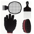 thumbnail image 2 of Hair Curly Styling Set - Hair Curling Sponge Glove & Brush, Hair Pick and Comb, Afro Hair Styling Tools, Coil Curl Twisting Kit, Flexible Sponge Glove, Metal Pick Comb, Hair Curl Enhancer, Daily Use, 2 of 2