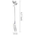 thumbnail image 2 of ORUYROP 10 Pcs Stainless Steel Silver Leaf Creative Appetizer Cake Fruit Forks Set 4.7 Inches Tasting Dessert Forks Kitchen Accessory Wedding Party (Silver-10Forks), 2 of 7