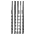 thumbnail image 1 of 5 brocas de impacto con punta de carburo para martillo rotatorio, brocas espirales de 2 flautas para ladrillo y hormigón, 210 mm x 14 mm/0,55 pulgadas, 1 of 14