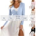 thumbnail image 2 of Ankola Womens Tie Front Cardigan Long Sleeve Rib Knit Shrug for Dress Sweaters Crop Tops, 2 of 5