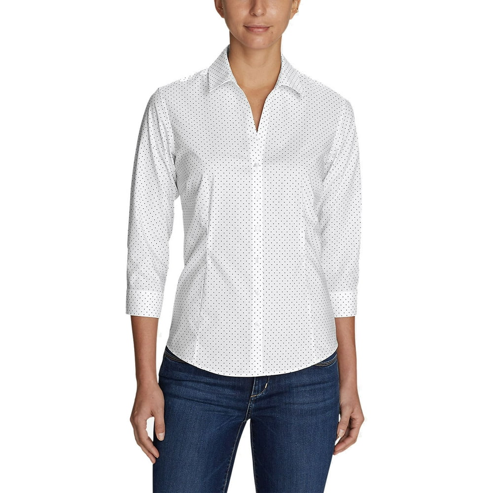 Eddie Bauer Eddie Bauer Women's WrinkleFree 3/4Sleeve Shirt Print