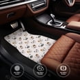 thumbnail image 4 of Sikiie Bulldog Face Car Foot Mat Set of 4 Pieces Basics Universal Fit Rubber Carpet Floor Mats For Car SUV Van & Truck, 26.8"L x 17.3"W (Front), 13"L x 17.3"W(Rear), 4 of 6