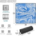 thumbnail image 3 of Coolnut Tie Dye Blue Large Picnic & Outdoor Beach Blanket, Waterproof Foldable Sandproof 3-Layer Picnic Mat for Camping,Hiking,Travel,Park,Concerts,78"x78", 3 of 6