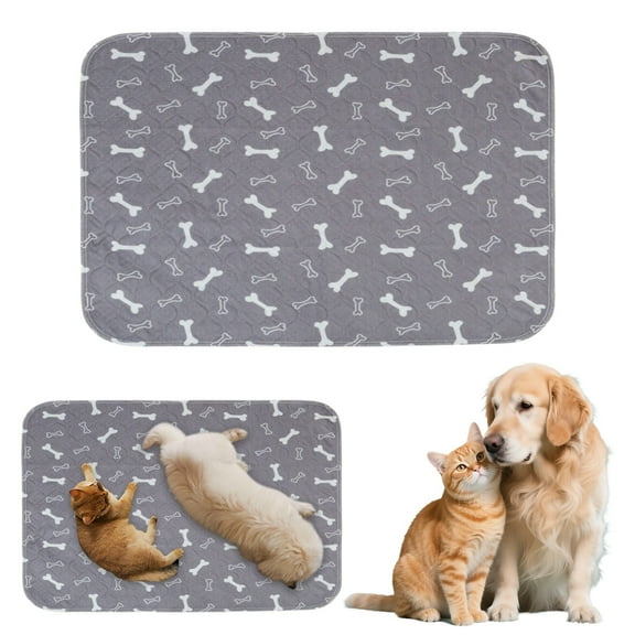 Washable Puppy Pads Reusable Dog Pee Pads with Pheromones Leak Proof Non Slip Pet Training Pad 15.7 x 23.6 in Multi Use Waterproof Dog Potty Mat Indoor Gray