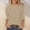 *Beige, variant on Women's Sparkling 3/4 Sleeve Tee,Casual Shirts Crew Neck Glitter for Elegant Evening Beige,Womens Plus S